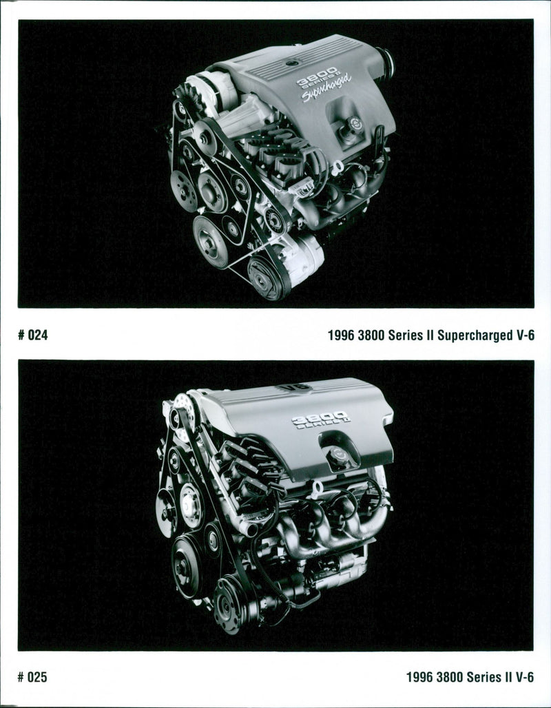 1996 3800 Series II Supercharged V-6 and 1996 3800 Series II V-6 - Vintage Photograph