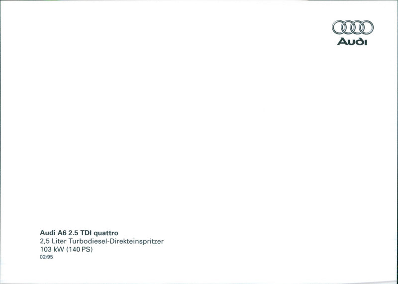 Audi A6 2.5 TDI quattro - Vintage Photograph
