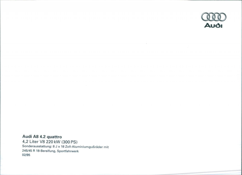 Audi A8 4.2 quattro - Vintage Photograph