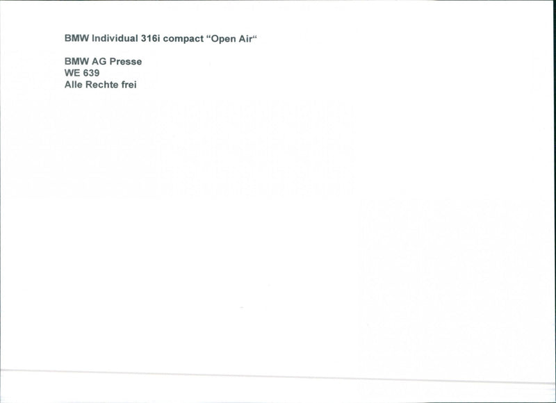 1995 BMW 316i - Vintage Photograph