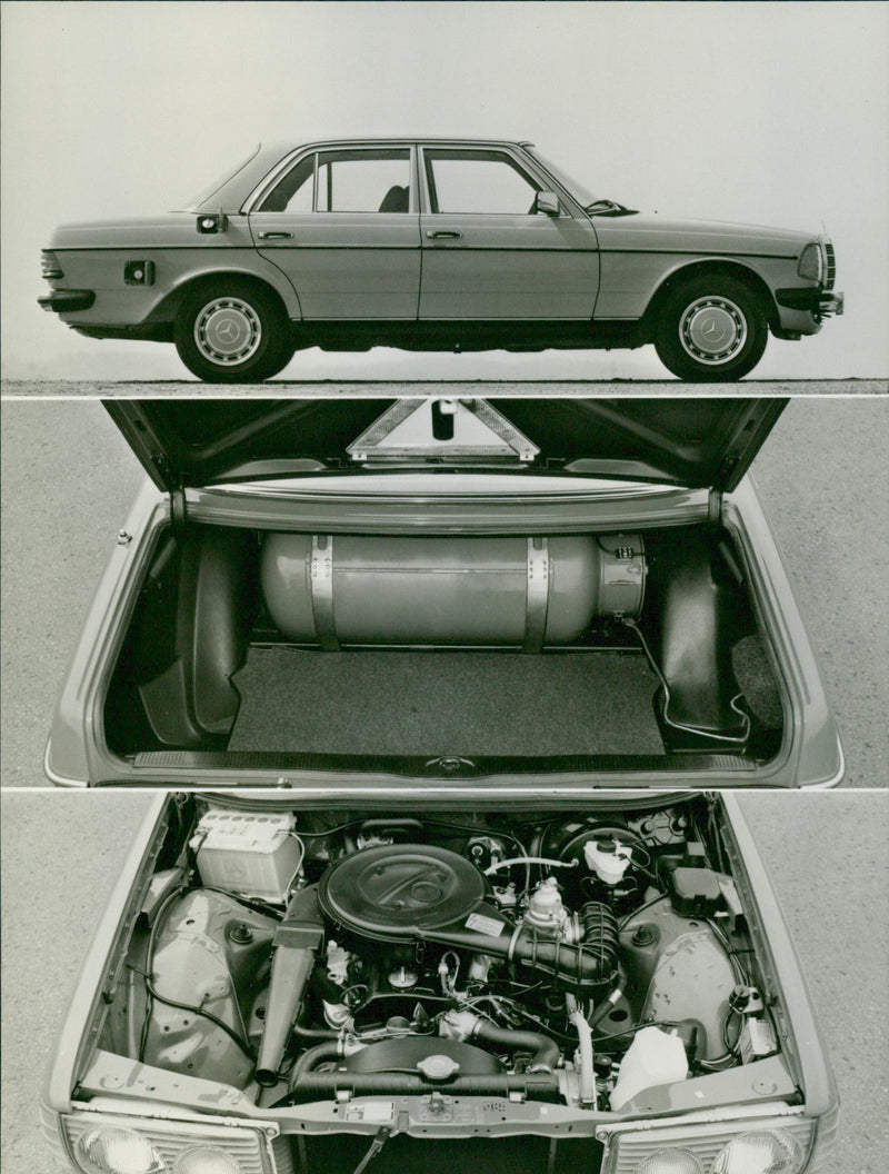 Mercedes-Benz car with liquefied gas drive - Vintage Photograph