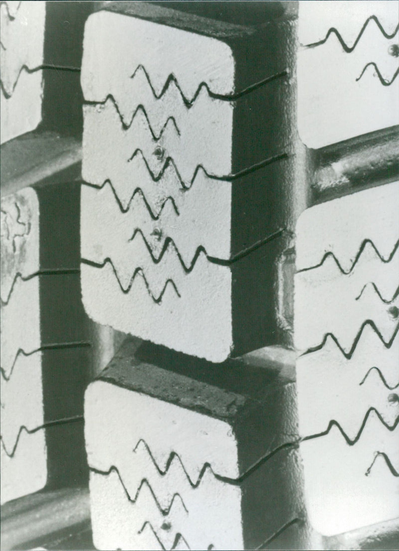 Tire tread and the lamella - Vintage Photograph