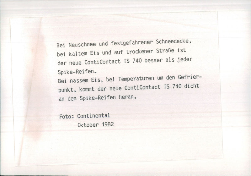 ContiContact TS 740 - Vintage Photograph