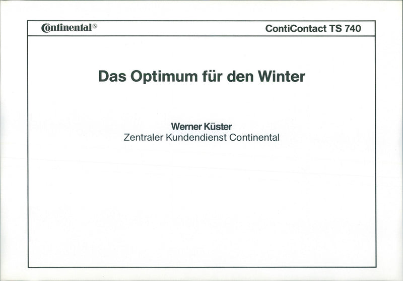 ContiContact  TS 740 - Vintage Photograph