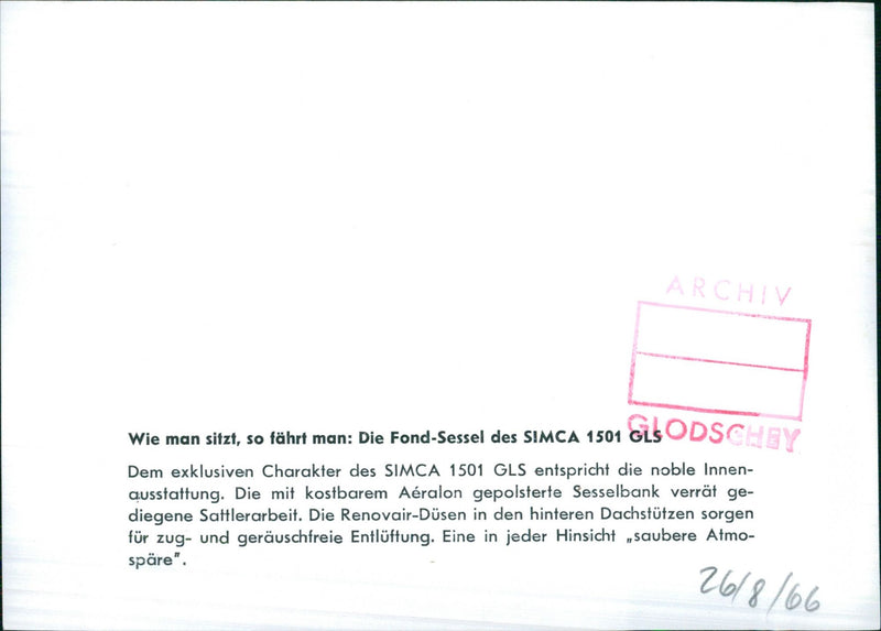 Simca 1501 GLS - Vintage Photograph