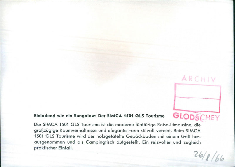 Simca 1501 GLS - Vintage Photograph