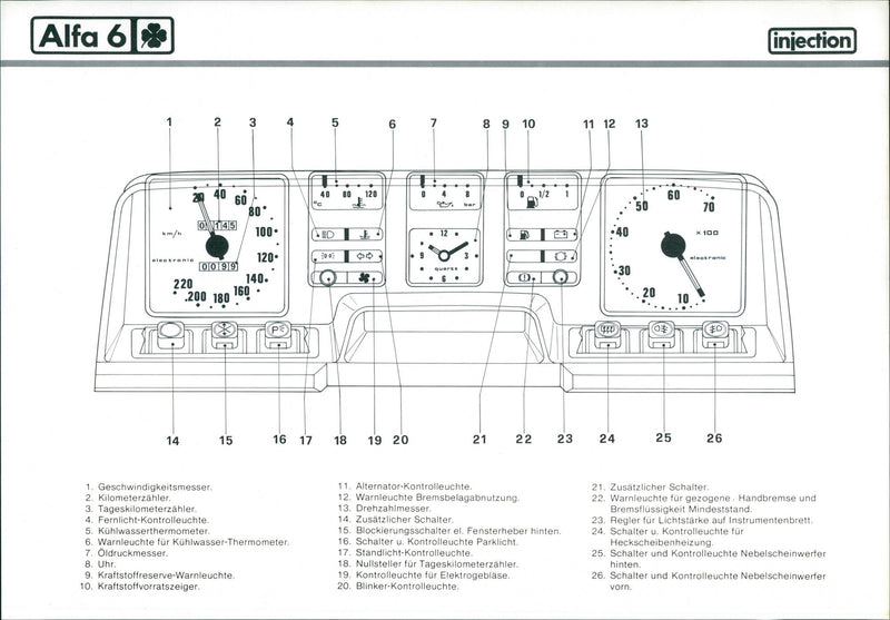 Alfa Romeo Alfa 6 injection - Vintage Photograph