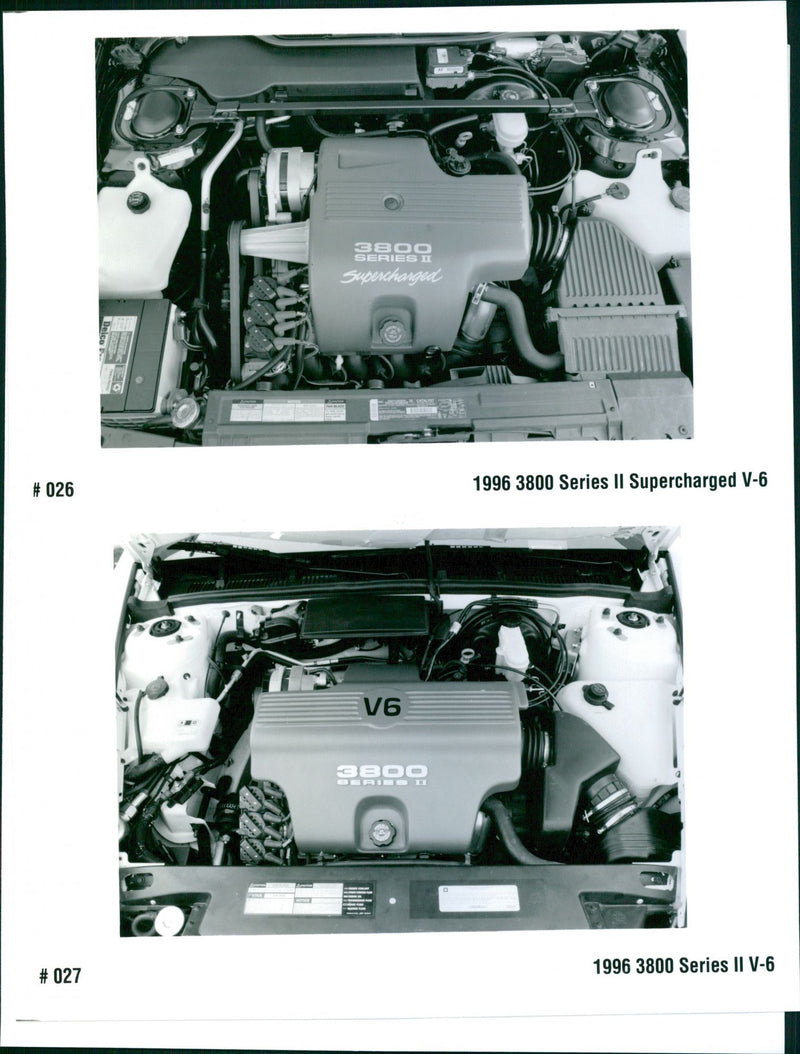 1996 3800 Series II Supercharged V-6 and 1996 3800 Series II V-6 - Vintage Photograph