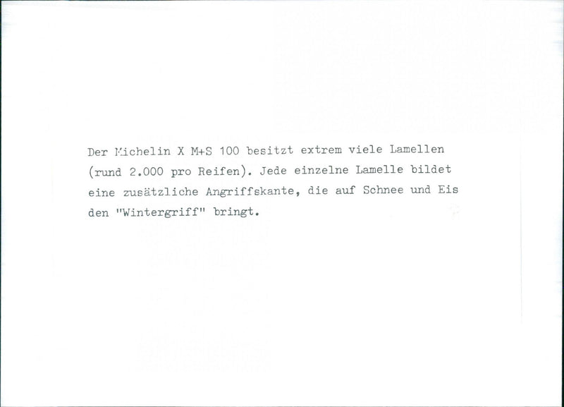 Michelin XM+S 100 - Vintage Photograph