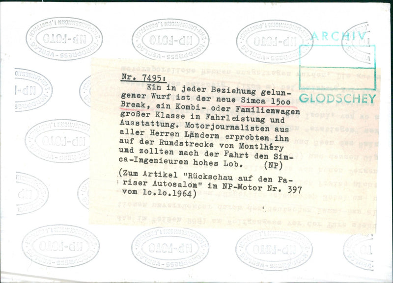 Simca 1500 - Vintage Photograph