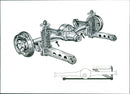 Simca suspension diagram - Vintage Photograph