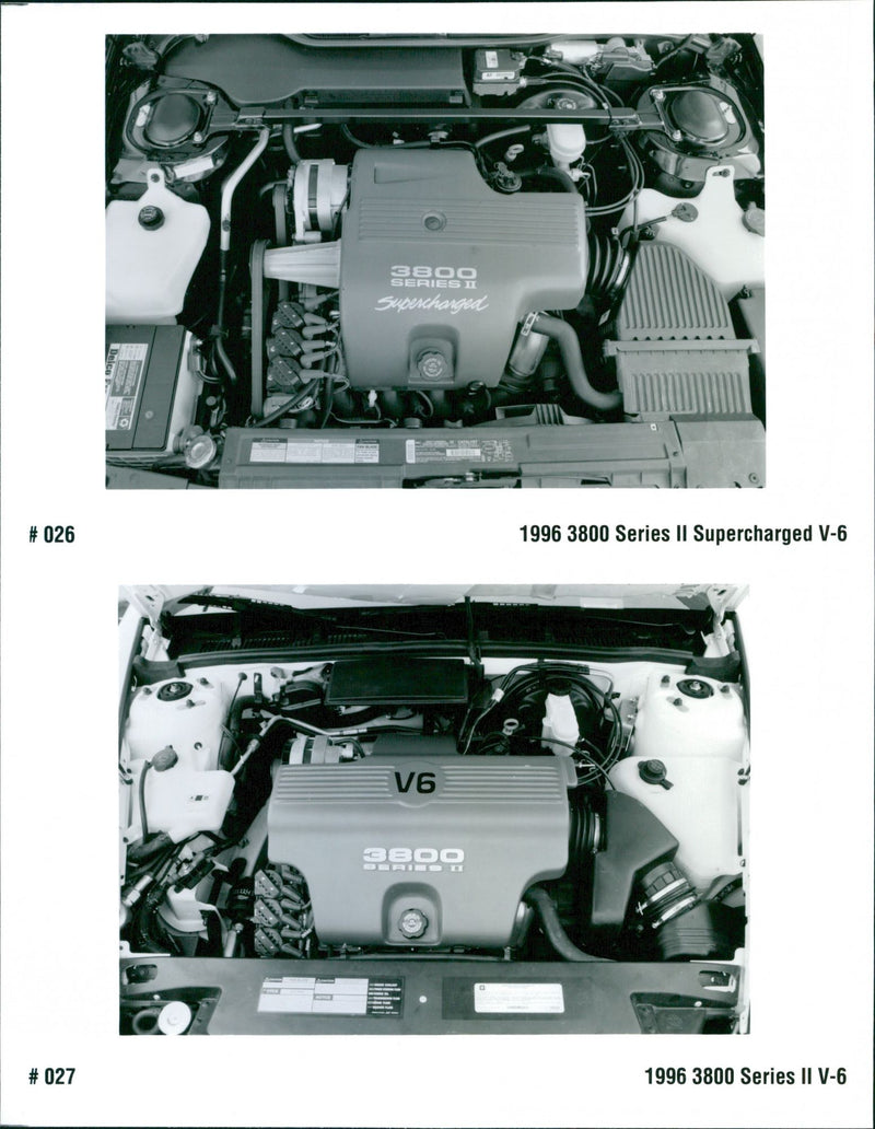 1996 3800 Series II Supercharged V-6 and 1996 3800 Series V-6 - Vintage Photograph