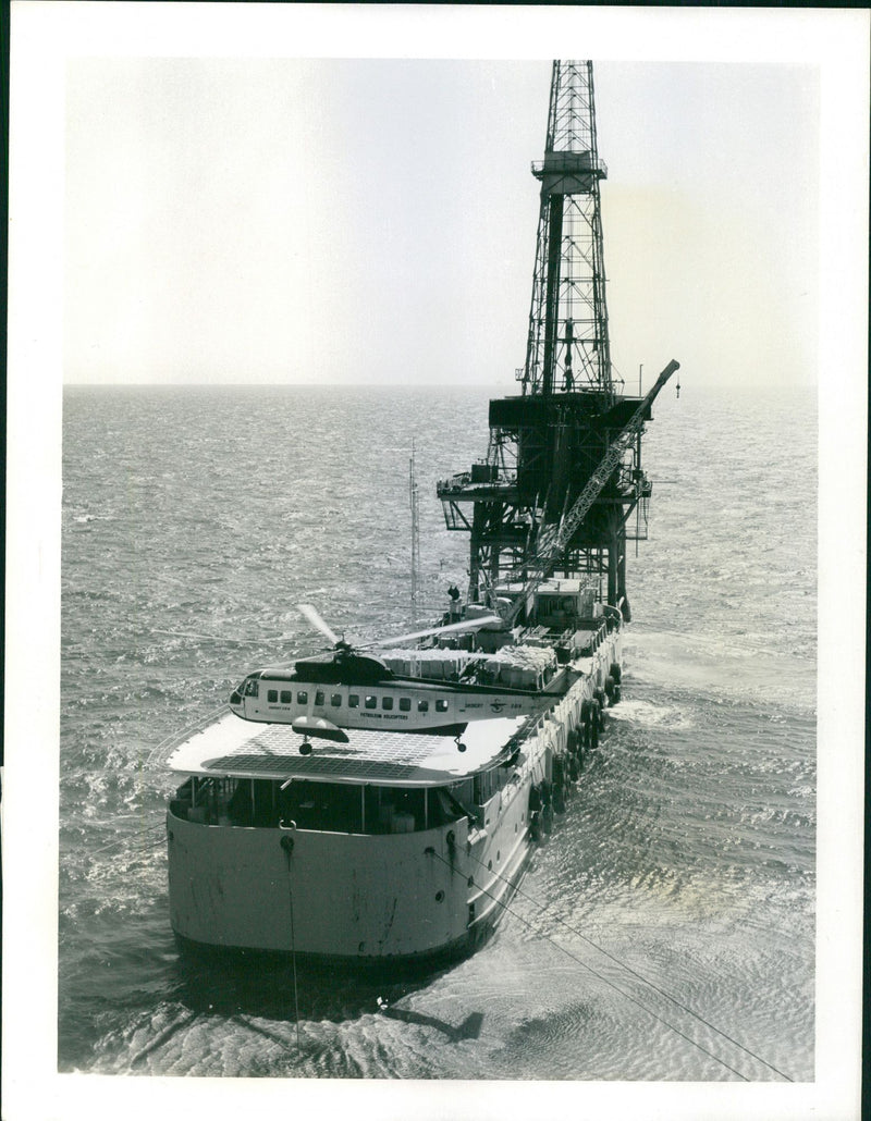 A Petroleum Helicopter - Vintage Photograph