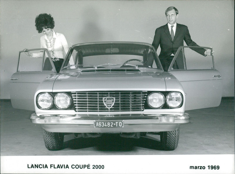 1969 Lancia Flavia Coupe 2000 - Vintage Photograph