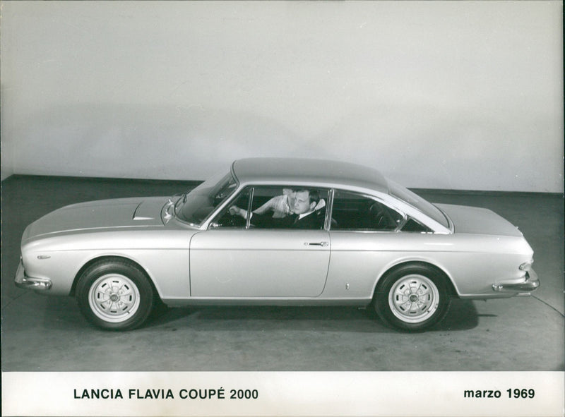 1969 Lancia Flavia Coupe 2000 - Vintage Photograph