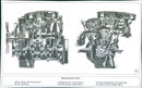 1982 Mercedes-Benz 190E Engine. - Vintage Photograph