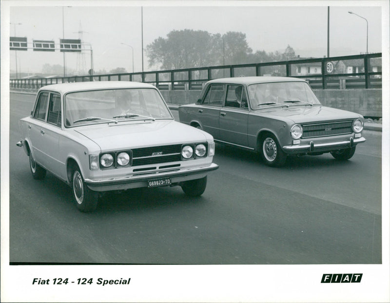 1968 Fiat 124 and 1968 Fiat 124 Special - Vintage Photograph