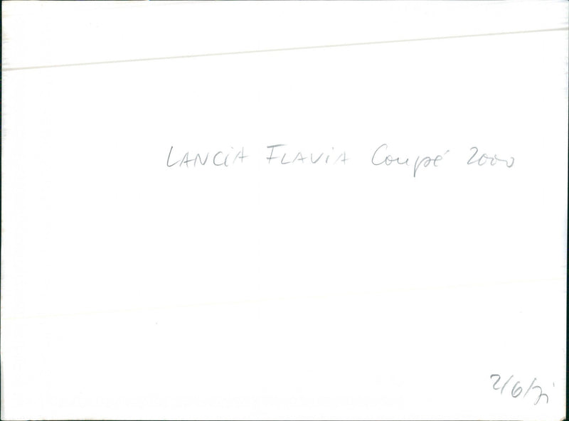 1971 Lancia Flavia Cou[pe 2000 - Vintage Photograph