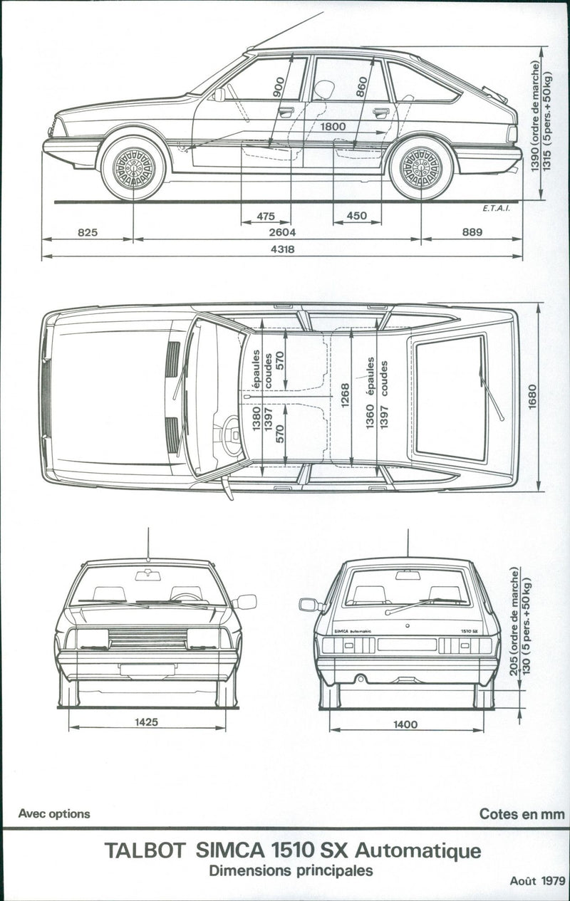 1979 Talbot Simca 1510 SX Automatic - Vintage Photograph