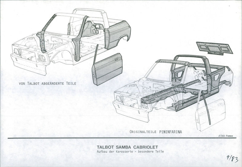 1983 Talbot Samba Cabriolet - Vintage Photograph