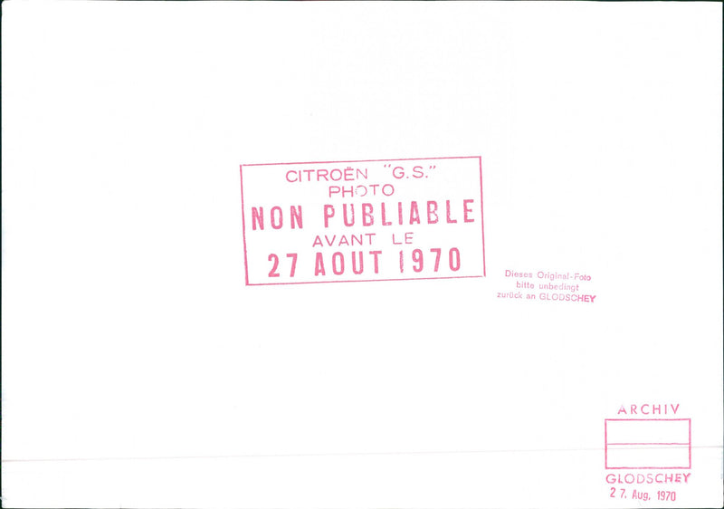 Citroen GS - Vintage Photograph