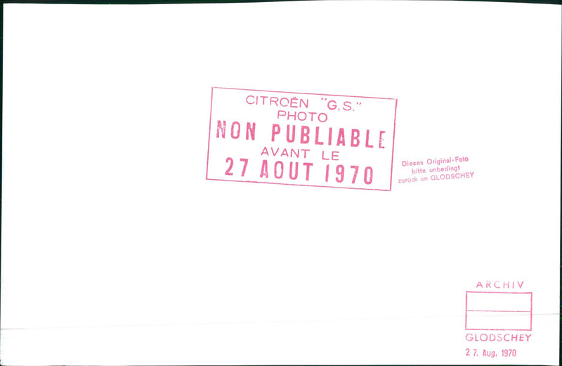 Citroen GS Engine - Vintage Photograph