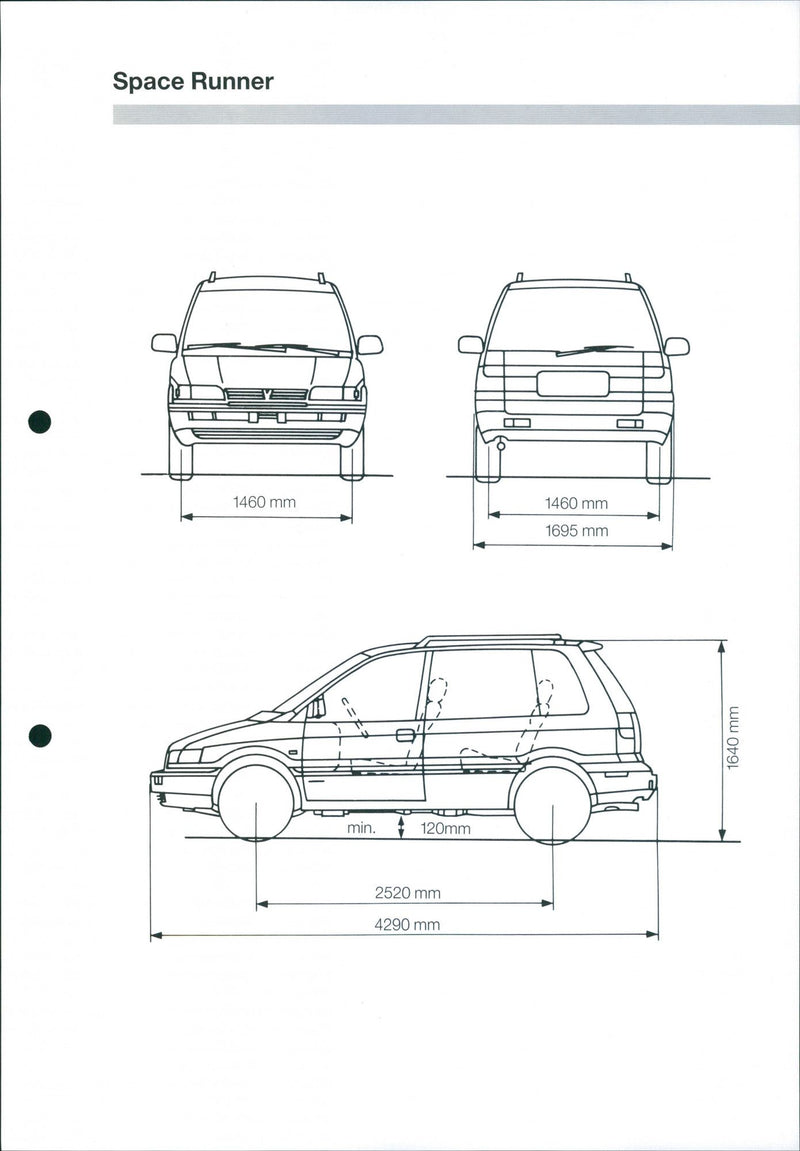 Mitsubishi Space Runner, 1991 Layout - Vintage Photograph