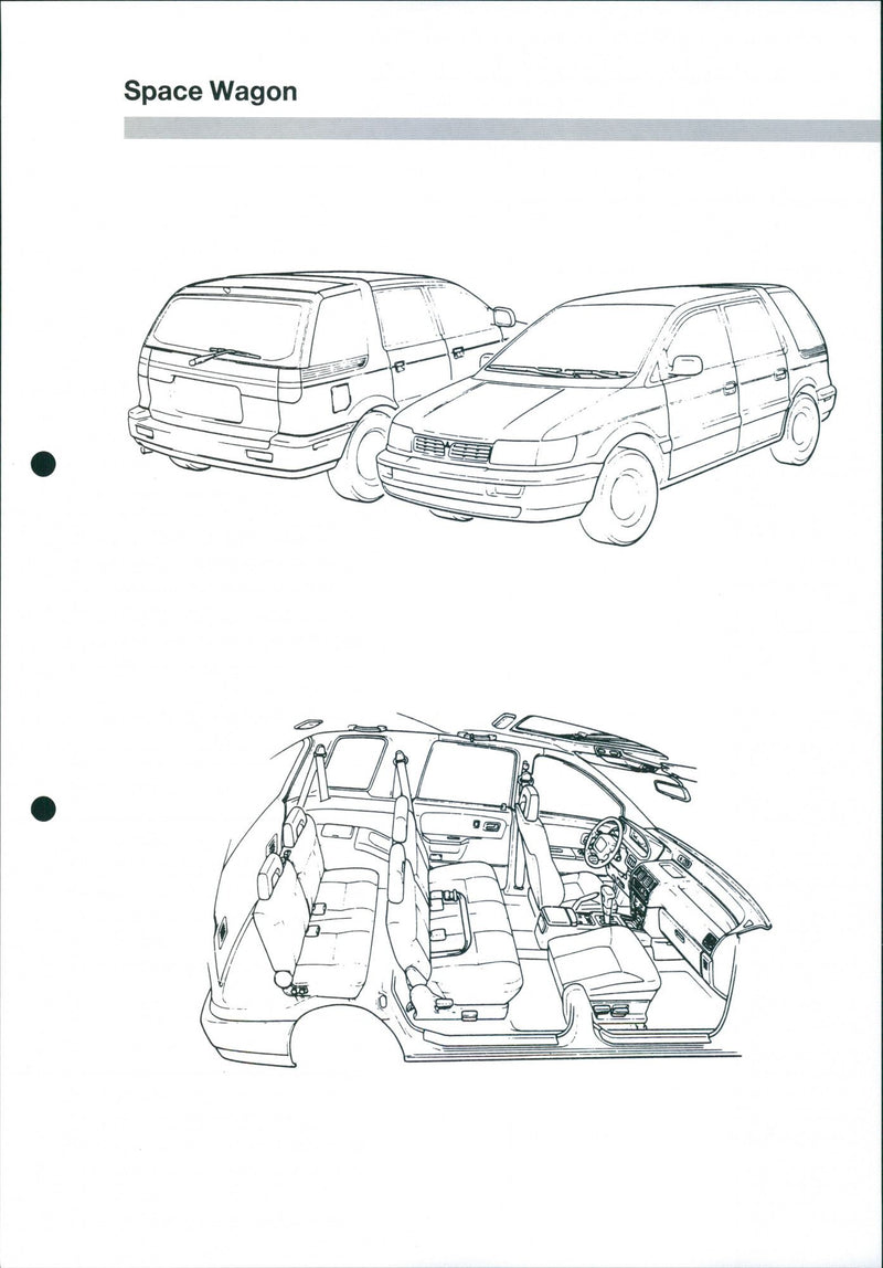 Mitsubishi Space Runner, 1991 Layout - Vintage Photograph