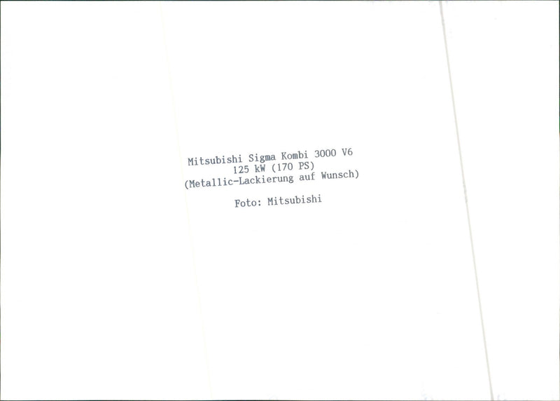 1993 Mitsubishi Sigma Kombi - Vintage Photograph