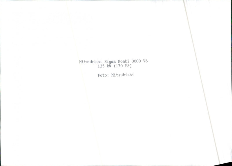 1993 Mitsubishi Sigma Kombi - Vintage Photograph