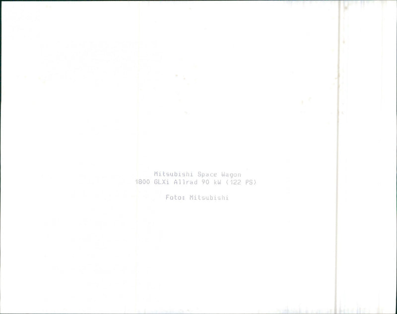 Mitsubishi Space Wagon - Vintage Photograph