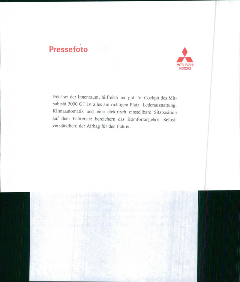 Mitsubishi 3000 GT - Vintage Photograph