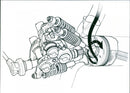 Illustration of  Intake Process in the 1991 Honda VTEC-E Engine - Vintage Photograph
