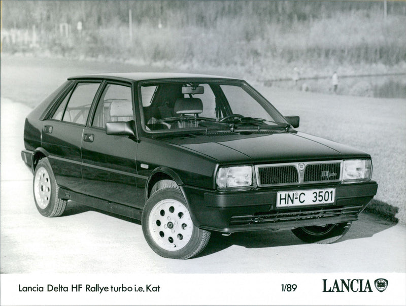 1989 Lancia Delta HF Rallye turbo i.e. Kat - Vintage Photograph