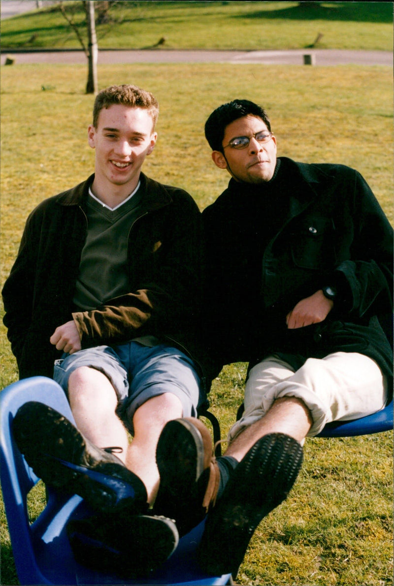 (L) Gareth Humpage & (R) Kiran Beeharry - Vintage Photograph