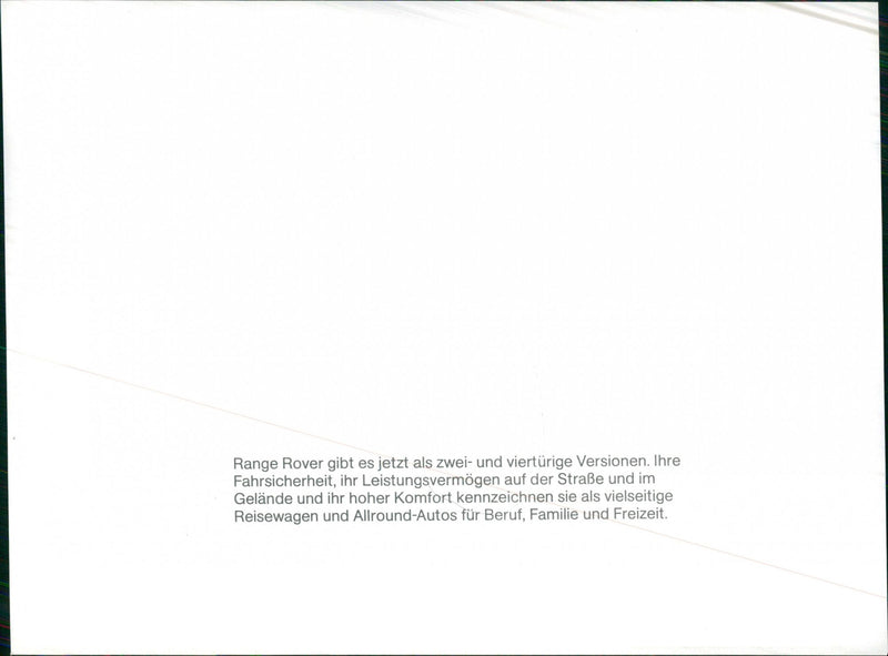 Range Rover - Vintage Photograph