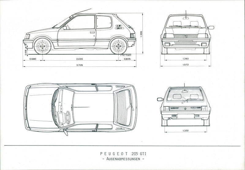 Peugeot 205 GTI - Vintage Photograph