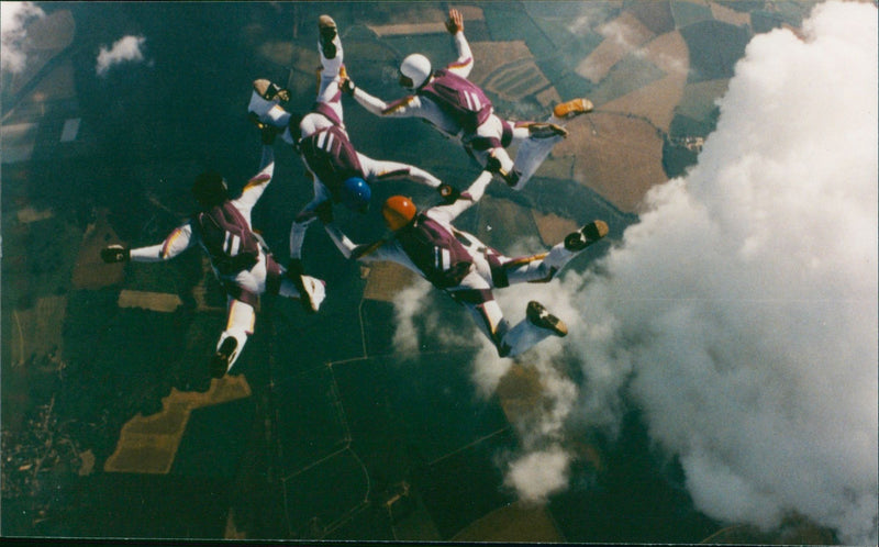 Sky diving - Vintage Photograph