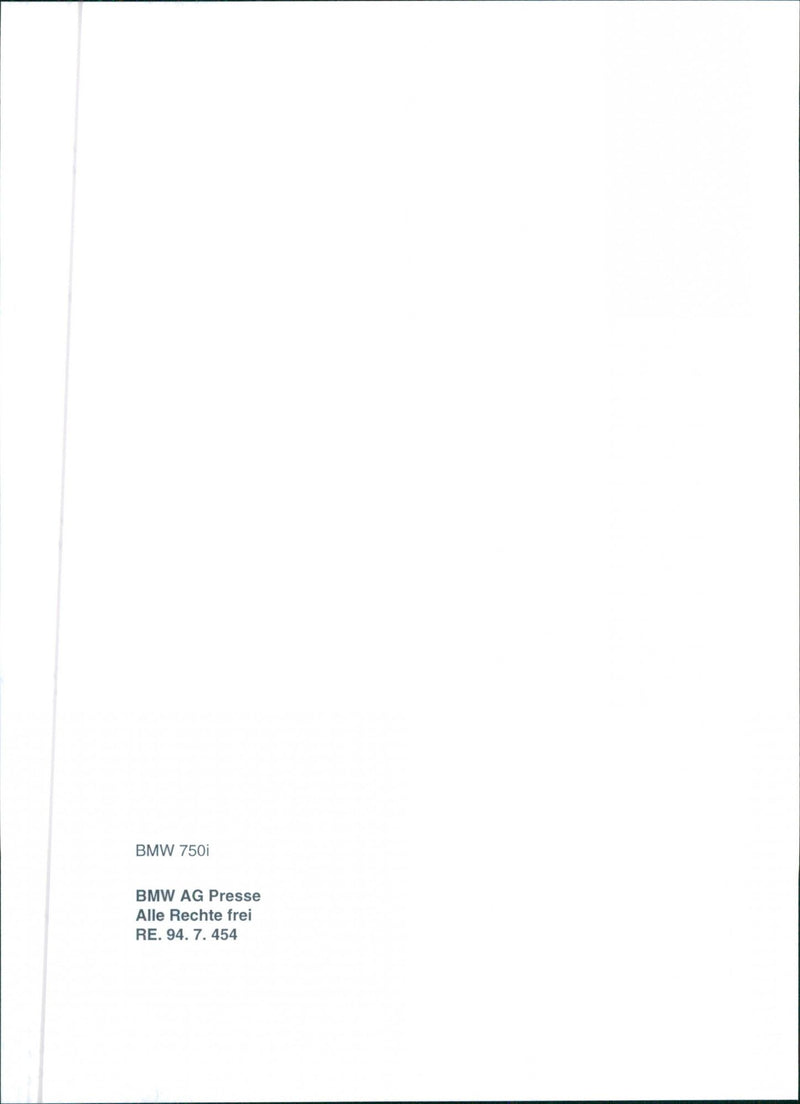 1995 BMW 750i - Vintage Photograph