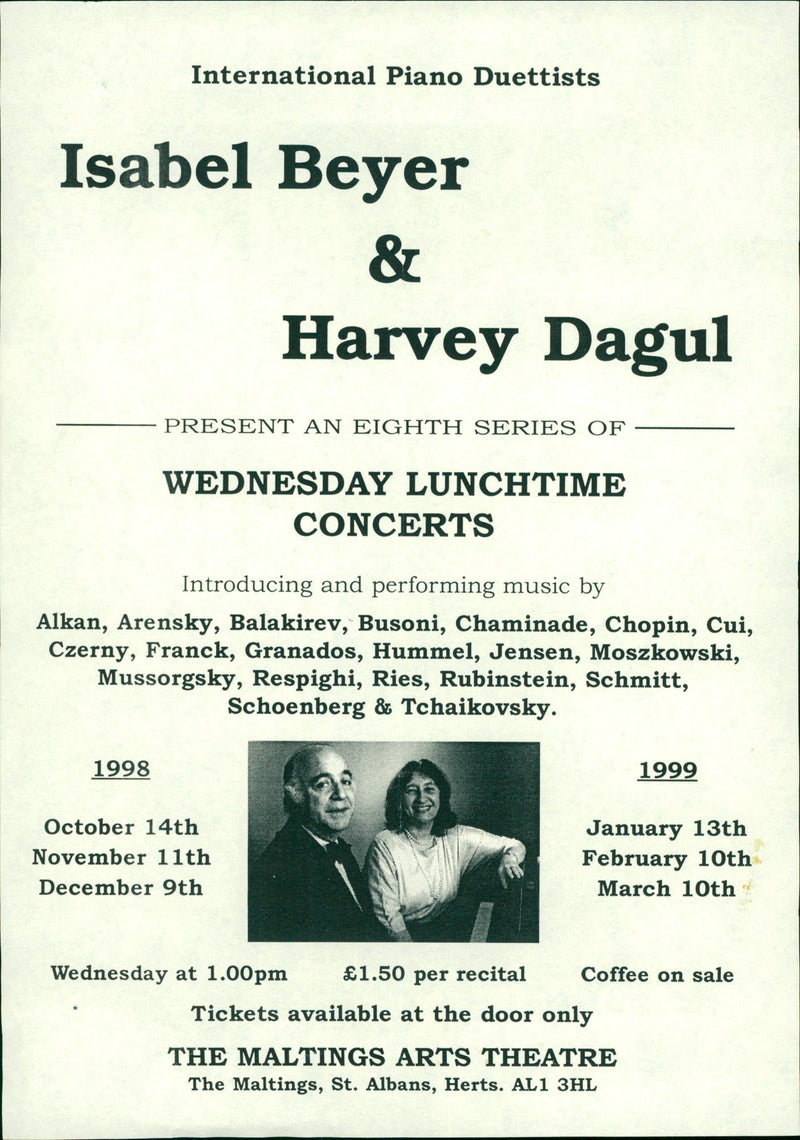 1998 BEYER MUSIC INTERNATIONAL SERIES - Vintage Photograph