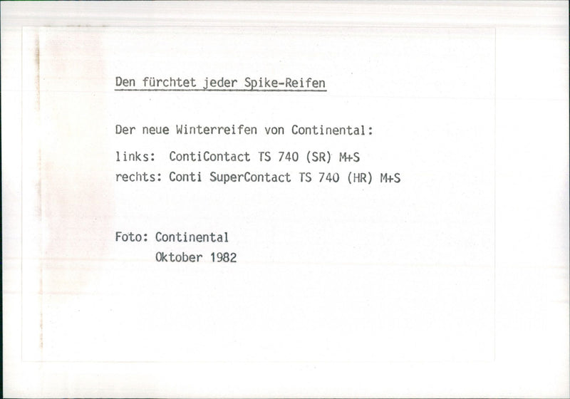 Continental Tires - Vintage Photograph