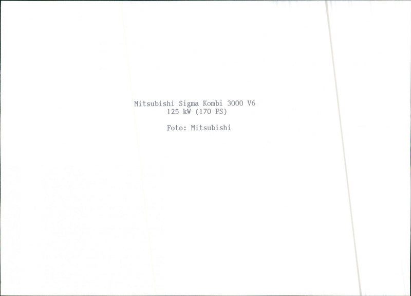 1993 Mitsubishi Sigma Kombi - Vintage Photograph