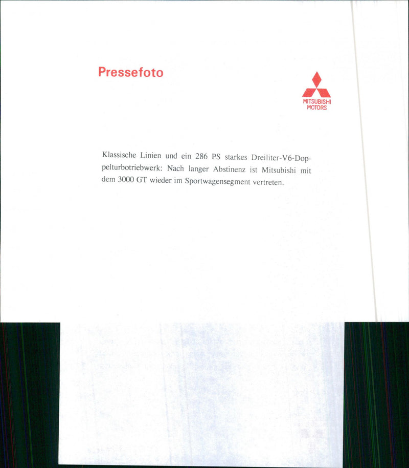 Mitsubishi 3000 GT - Vintage Photograph