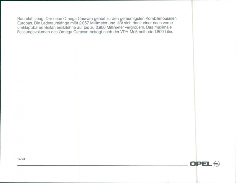 Opel Omega Caravan - Vintage Photograph