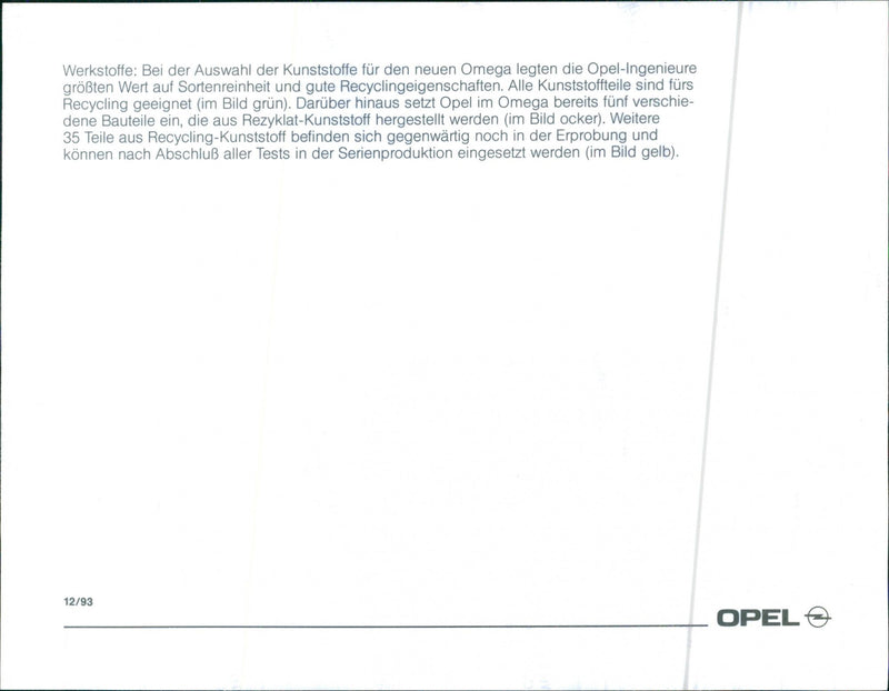 Opel Omega - Vintage Photograph