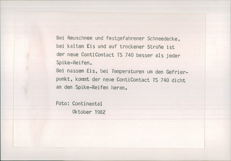 ContiContact TS 740 - Vintage Photograph