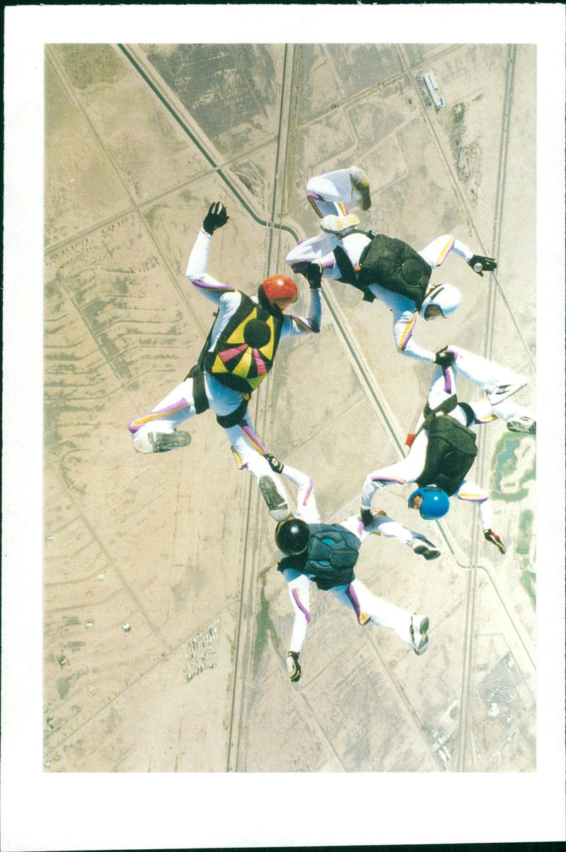 Skydiving - Vintage Photograph