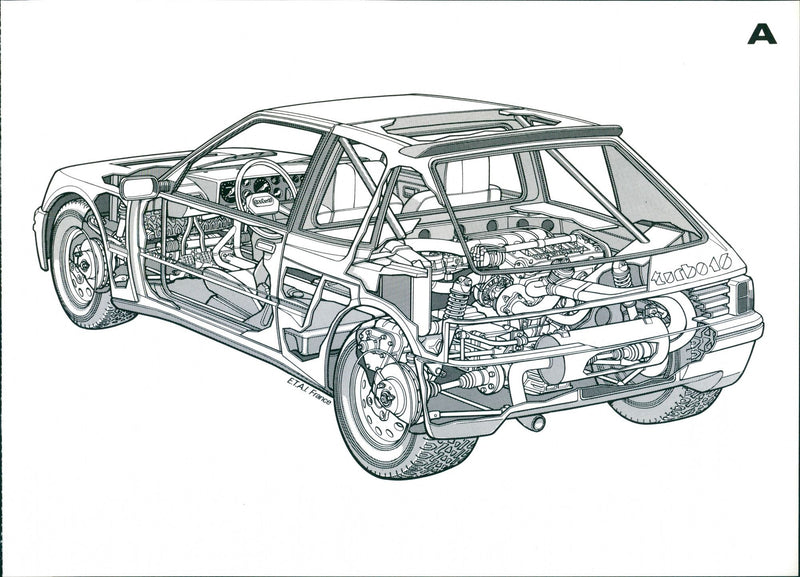 Peugeot 205 Turbo 16. - Vintage Photograph