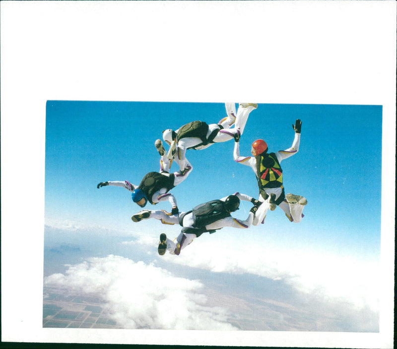 Skydiving - Vintage Photograph