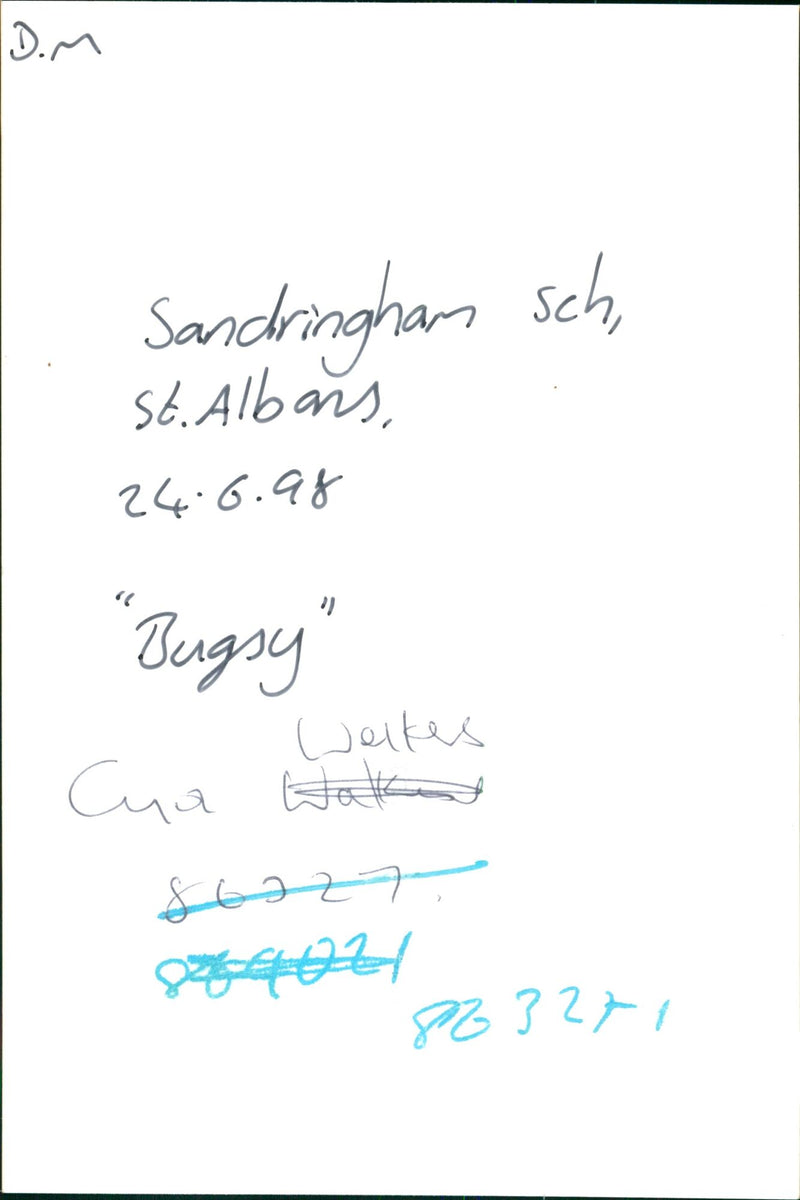 Bugsy play at Sandringham School, St Albans - Vintage Photograph